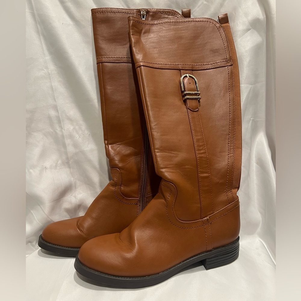 Liz Claiborne Camel Brown Roundup Riding Boots 6 - Picture 8 of 8